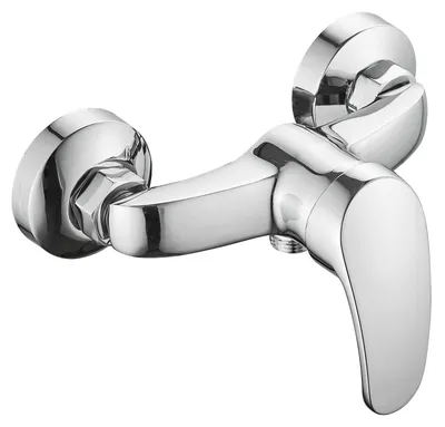 Wand-Douchekraan Einhebelmischer, Messing, Chrom, G1/2