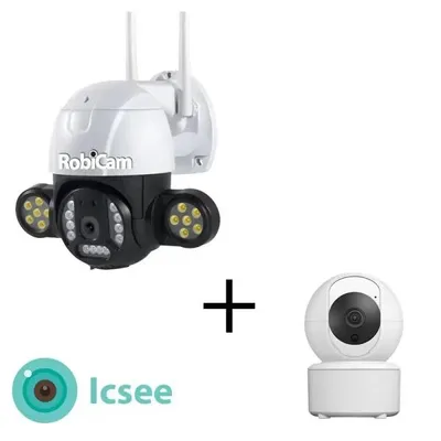 Obrázek produktu pro Sada vnitřní a venkovní kamery, NEW 496, iCsee, FULL HD, vodotěsná 360°, R7, 4 MP, Ultra HD