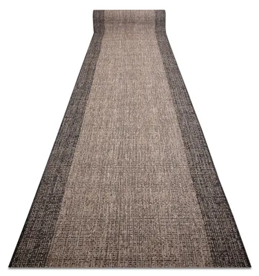 Immagine prodotto di Tappeti passatoie SIZAL SION 6053 Telaio, tessuto piatto nero / marrone 80 cm nero 80x980 cm
