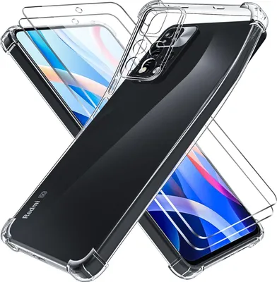 Produktbild von Transparente Hülle Für Xiaomi Redmi Note 11 + 2X Gehärtetes Glas + Kameraschutz