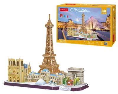 Productafbeelding van 3D Puzzel Paris, 114 stukjes, voor kinderen en volwassenen