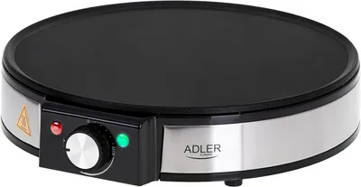 Produktbild von JUNG ADLER AD3058 Crepes Maker Antihaftbeschichtet, Edelstahl Pancake Maker elektrisch, 1600W, XXL Grillplatte (30 cm Ø), 3in1 Funktion Crepes, Pfanne