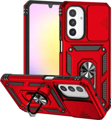 Produktbild von Samsung Galaxy A17 / A26 Hülle - Coverup Armor Ring Ständer Back Cover mit Kamera Schutz - Rot
