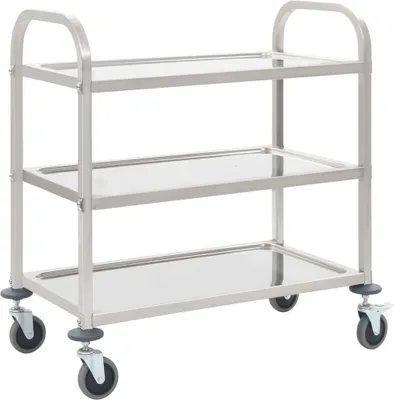 Produktbild von 3-Stufiger Servierwagen 95x45x83,5 cm Edelstahl