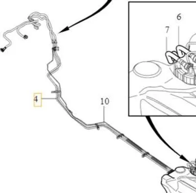Obrázok produktu pre VOLVO C30 C70 V40 S40 V50 Spiatočka paliva 1.6D, 2.0D OE