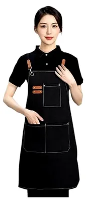 Produktbild von Wasserdichte Schürze mit Taschen für Männer und Frauen, vielseitige Arbeitsschürze für Küche, Café, Gartenarbeit und Handwerk