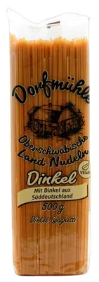Produktbild von Dorfmühle Oberschwäbische Land-Nudeln Dinkel-Spaghetti vegan, 20er Pack (20 x 500g)