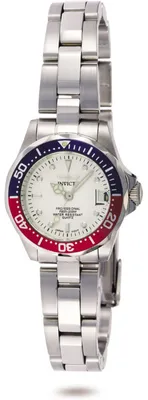 Obrázek produktu pro Invicta Pro Diver 8940 Dámské Hodinky - Quartz Hnutí - Nerezová Ocel se Stříbrným Ciferníkem - 25 mm