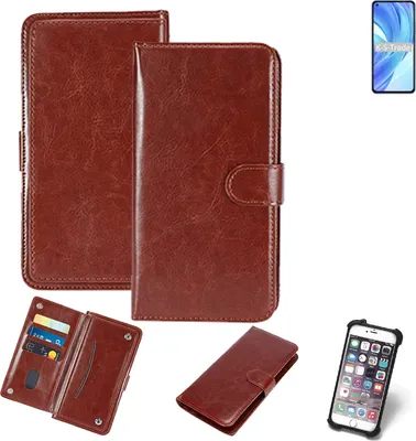 Produktbild von K-S-Trade 360° Hülle kompatibel mit Xiaomi Mi 11 Lite IN braun Kunstleder Case BookCase WalletCase Kunstlederederhülle Handyhülle, Rundumschutz