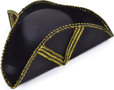 Image de Bristol Novelty - Costume Chapeau tricorne homme/femme unie BN2851 (taille unique) (Noir/Or)