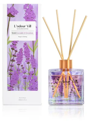 Raumduft-Diffuser Lavendel-Geranie 100 ml 6 Stäbchen