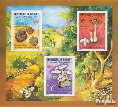 Produktbild von Briefmarken Dschibuti 1987 Mi Block138B (kompl.Ausg.) postfrisch Speisepilze