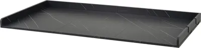 Immagine prodotto di Piano di lavoro SucceBuy per lavatrice e asciugatrice (137 x 69,9 cm) con bordo rialzato e ganci, ideale per organizzare e riporre gli oggetti nell'armadio della biancheria, nella dispensa o come bancone da cucina, resistente fino a 113 kg, nero