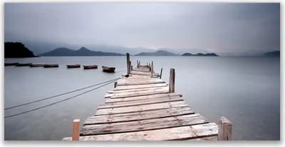 Produktbild von Tulup Leinwand-Bilder 140x70 Wandbild Canvas Kunstdruck Brücke Meer Architektur