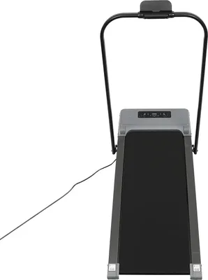 Image de Tapis de course et tapis de marche pour la maison - Tapis de course électrique pliable - Télécommande - Écran LED - 1 à 6 km/h - Jusqu'à 100 kg - Silencieux <40 dB - 50 × 120 cm - Gris