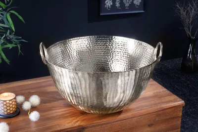 Produktbild von Deko Schale Orient 40cm silber Hammerschlag 42238