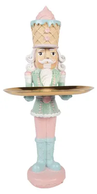 Produktbild von Clayre & Eef Weihnachtsdekorationsfigur Nussknacker 18x16x41 cm Rosa Kunststoff