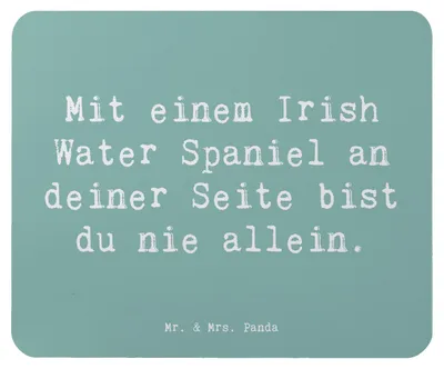 Produktbild von Mr. & Mrs. Panda Mouse Pad Spruch Irish Water Spaniel Begleiter - Meeresbrise - Geschenk, Hunderasse, Hunderassen, verspielte Natur, Jagdhund, intelligenter Hund, Pflege