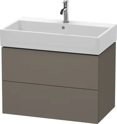 Produktbild von Waschtischunterbau L-CUBE 544x784x459mm flannel grey seidenmatt flannel grey seidenmatt