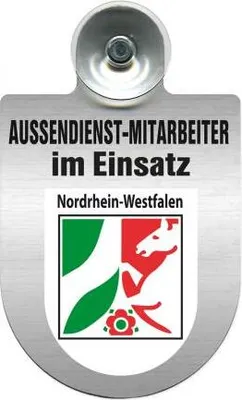 Produktbild von Einsatzschild Windschutzscheibe - Außendienstmitarbeiter im Einsatz - 309366--incl. Regionenwappen Color - Region Nordrhein-Westfalen