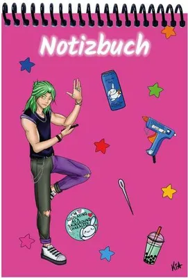Produktbild von A 5 Notizblock Manga Quinn, pink, blanko