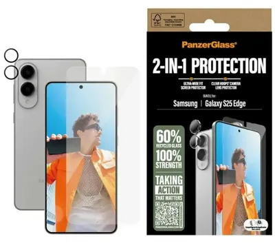 Obrázek produktu pro PanzerGlass PG34438, Samsung, S25 Edge, Odolné proti poškrábání, Průhledná, 1 kusů