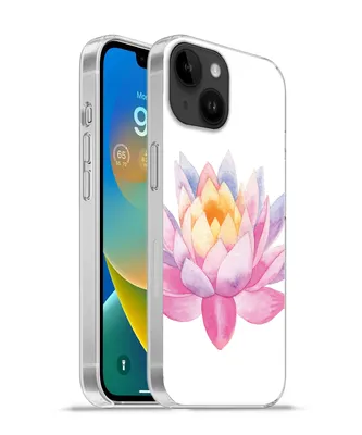 Produktbild von MuchoWow® Handyhülle Schutzhülle Hülle für Apple iPhone 14 - Softcase Aquarell - Blume - Seerose Silikon Softcase Handy Hülle - Mobiltelefonhülle