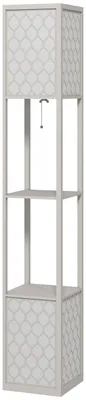 Immagine prodotto di Lampada da terra moderna con ripiani, catena, nero/bianco