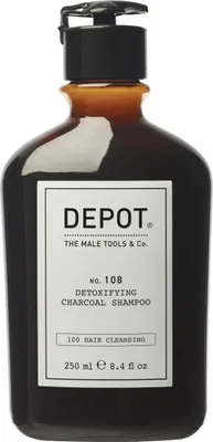 Immagine prodotto di Depot, 100 Hair Cleansing No. 105, Charcoal, Hair Shampoo, For Detoxing, 250 ml