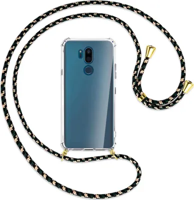 Produktbild von Handykette Backcover-Schutzhülle mit Band (Metall goldfarben) für LG G7 ThinQ, LG G7+ (G710EM) - camouflage