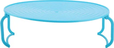 Image de Grille de cuisson à vapeur en plastique multifonctionnelle pour four à micro-ondes (bleu)