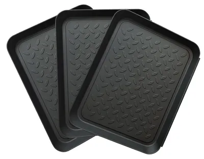 Productafbeelding van Schoenenbakken - Set van 3 - Schoenenbakken voor hal en entree - 35 x 27,5 x 3 cm