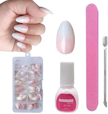 Image de Kit d'ongles artificiels comprenant 120 pièces de différentes couleurs et motifs