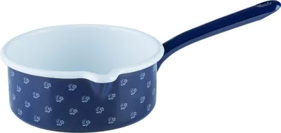 Produktbild von Riess Emaille-Stielkasserolle mit Griff und Ausguß dirndlblau