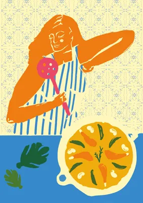 Poster mediterraner Stil A3 (29,7x42 cm) Kunstdruck für Küche