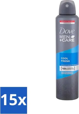 Zdjęcie produktu dla Dove - Dezodorant - Spray Men+Care Cool Fresh - Odświeżenie i długotrwała ochrona - 250 ml - Value pack - 15 szt