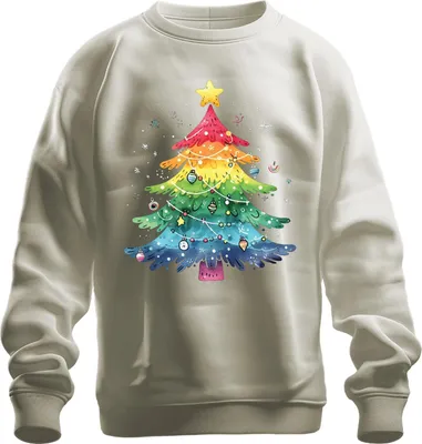 Produktbild von Weihnachtsbaum LGBTQ - Weihnachten Weihnachtsgeschenk Christmas Uni Sweatshirt Pullover, Natur, 3XL