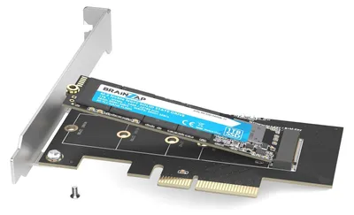 Produktbild von BRAINZAP M.2 M2 NVMe SSD zu PCI-E PCI-Express PCIe 3.0 x4 Adapter Konverter Karte M Key, B+M Key