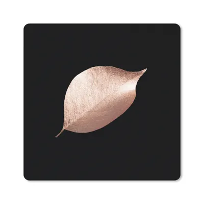 Produktbild von MuchoWow® Mauspad Mousepad Gold - Rosa - Blatt 30x30 cm - Mousepads - Maus Mat - Pad - Mausunterlage - Gaming
