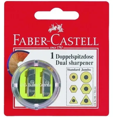 Zdjęcie produktu dla Faber Castell Dual Sharpener podwójna temperówka podwójna temperówka okrągła
