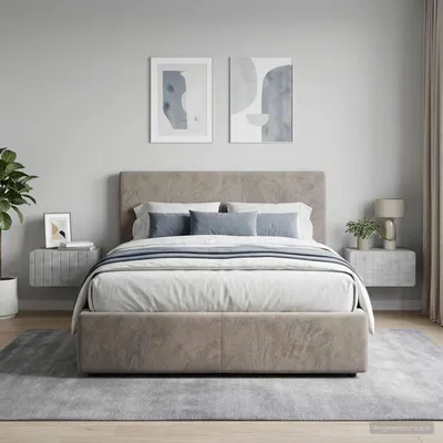 Immagine prodotto di vidaXL Comodino da parete, set da 2 pezzi, grigio cemento, 49 x 34,5 x 24 cm