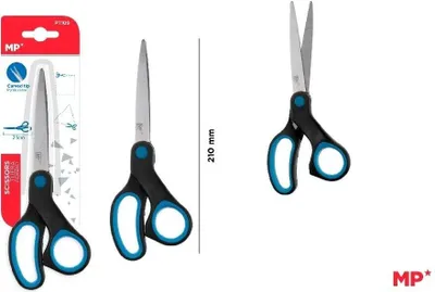 Produktbild von Schere mit komfortablem ergonomischem Griff und abgerundeten Spitzen, 21 cm