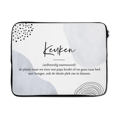 Produktbild von MuchoWow® Laptop Hülle 15 Zoll küche - papa - zitate - küchen definition - sprichwörter - Wörterbuch Laptoptasche - Laptoptasche - Sleeve - Rundum-Schutz