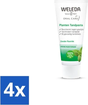 Produktbild von WELEDA - Pflanzen-Zahncreme - 75 ml - Vorteilspack - 4 Stücke