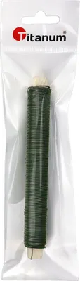 Produktbild von Blumendraht 0,6mm x 100g Grün Titanum