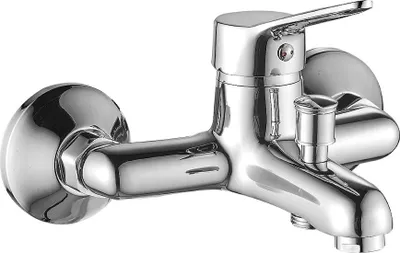 Produktbild von TIBI Badewannenarmatur Wandmontage, 130 mm Höhe, 143 mm Ausladung
