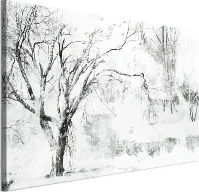 Immagine prodotto di LUMASOUL Quadri su tela 90x60 cm, Motivo invernale 2, Quadri da Parete per Soggiorno e Camera da Letto, 1 pezzo
