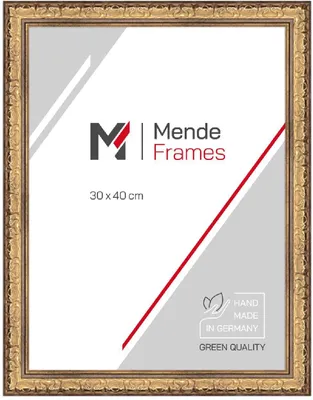 Produktbild von MendeFrames Bilderrahmen H215 Antik Gold 20x28 cm Kunstglas