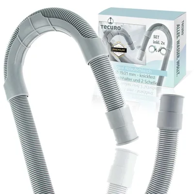 Spiralabflussschlauch DN19, 5 m, knickfest, mit Halter und Schellen