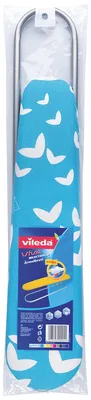 Zdjęcie produktu dla Vileda 110497, Deska do prasowania rękawów, Bawełna, Poliuretan, Niebieski, Biały, Wzór, Owalny, 530 x 130 mm